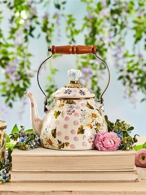 Wildflowers Pink 3 Qt. tea Kettle